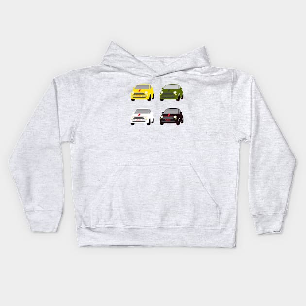 4 Fiats Kids Hoodie by CreativePhil